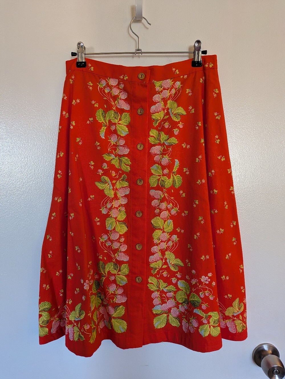 Rachel Antonoff Talia Midi Skirt- Red strawberry print- Size 6- NWOT - Picture 5 of 8